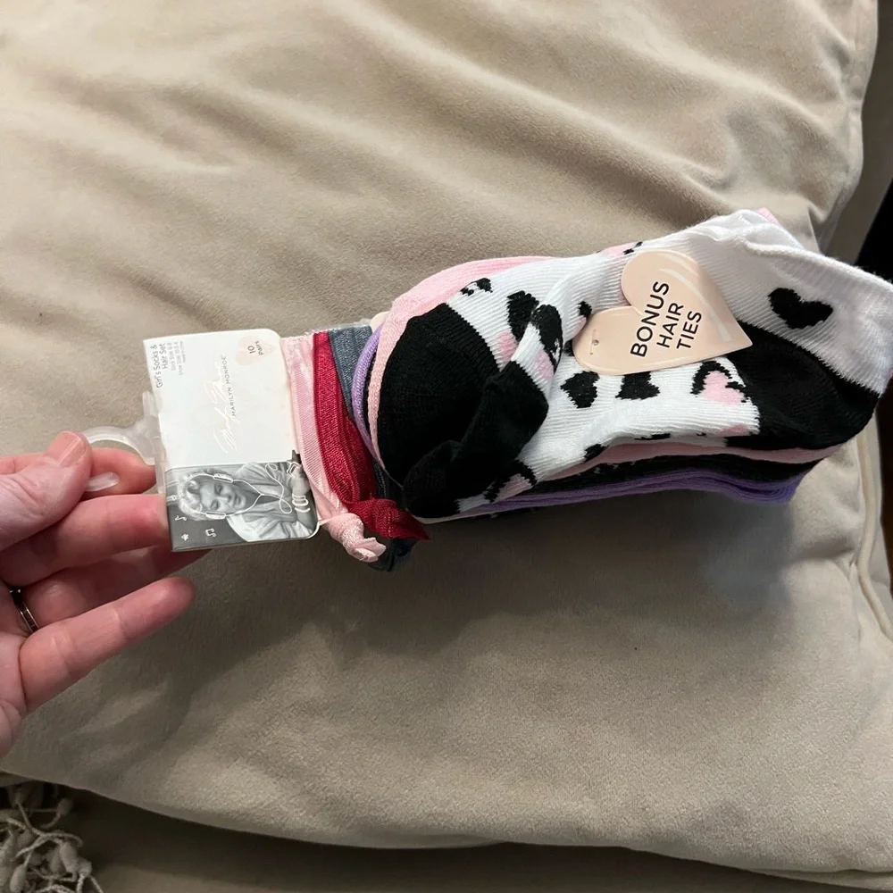 Marilyn Monroe socks and hair ties